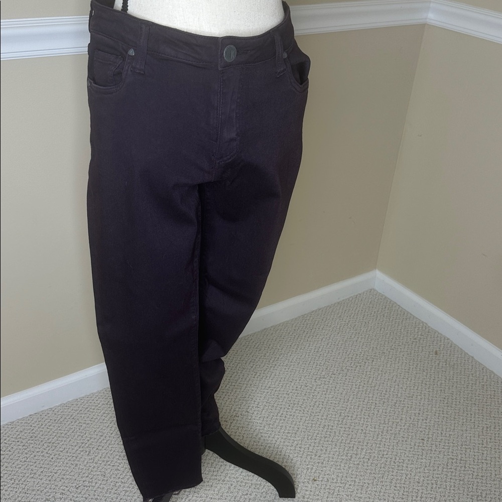 Kut raw hem plum colored jeans